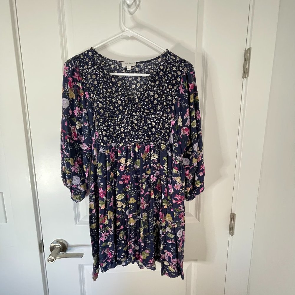 Umgee Floral Baby Doll/ Tunic Size L